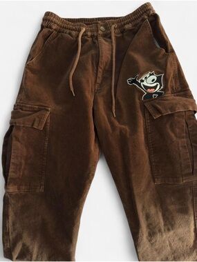 Universal Studios Felix The Cat Corduroy Cargo Men’s Pants XS